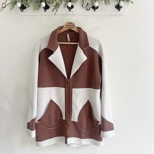 XCVI ARLO JACKET in brown medium Sherpa retro